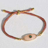 Bracelet bohème en pierre rose