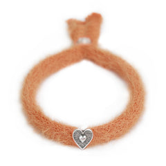 Bracelet fluffy apricot silver