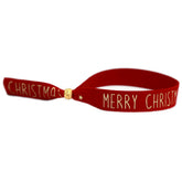Pulsera de ante rojo Feliz Navidad