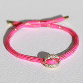 Armband bean diamant felroze
