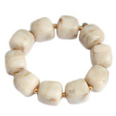Pulsera cubo crema