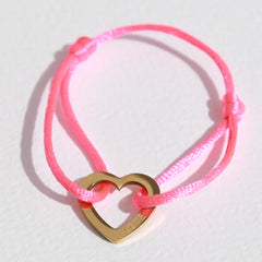 Armband Sweet love Neon roze