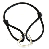 Pulsera dulce amor plata negra