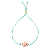 pulsera pez tropical turquesa