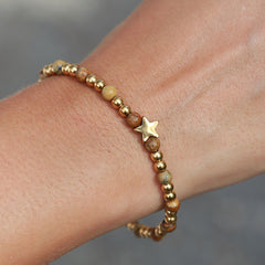 Bracelet en jaspe étoilé de Moraira