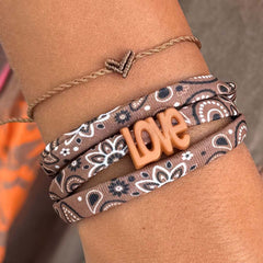 Braunes Bandana-Armband – wähle deine eigene Farbe!