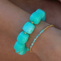 Armband Cube turquoise