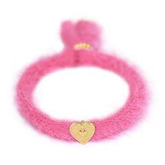 Bracelet fluffy pink
