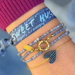 Bracelet en kyanite naturelle à facettes