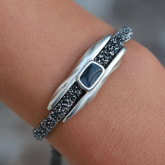 Armband frosty glitzersilber