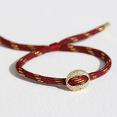 Bohnen-Diamantarmband burgunderrot