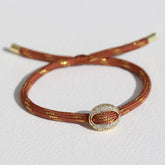 Armband bean diamant bruin