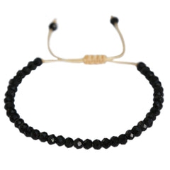 Pulsera facetada negra