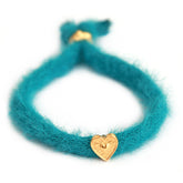 Bracelet moelleux bleu sarcelle