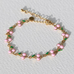 Bracelet cerise or rose