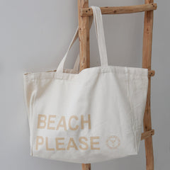 Canvas beach bag beach please beige