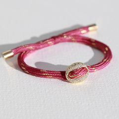 Armband bean diamant cerise