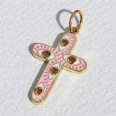 Bedel boho kruis roze