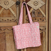 Blockprint schoudertas peach summer
