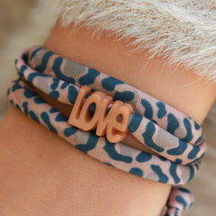 Armband Leopard love - kies je eigen kleur!