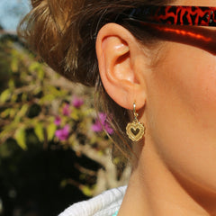 Oorbellen hart goud