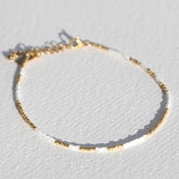 Anklet miyuki white gold