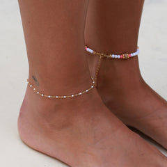 Enkelbandje chain white