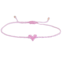 Enkelbandje love Ibiza heart baby pink