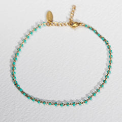 Enkelbandje chain turquoise