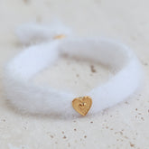 Pulsera esponjosa blanca
