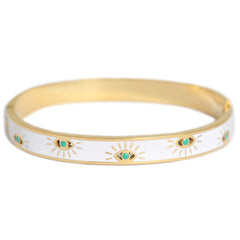 Gouden bangle evil eye