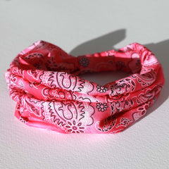 Haarband bandana roze