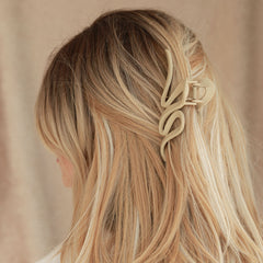 Hair clip swirl beige