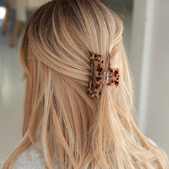 Barrette à cheveux léopard dorée
