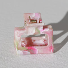 Hair clip swirl light pink small