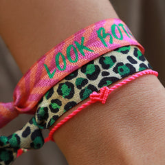 Love Ibiza heart bracelet dark pink