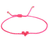 Love Ibiza heart bracelet dark pink