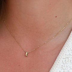 Gouden ketting met initiaal naar keuze