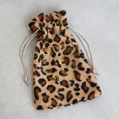 Gift bag leopard velvet