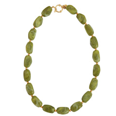Gouden ketting rocks olive