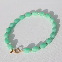 Gold necklace Rocks turquoise