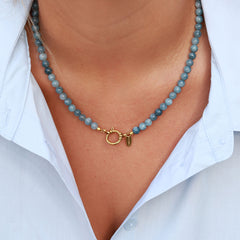 Collier de Javea avec pierre bleue