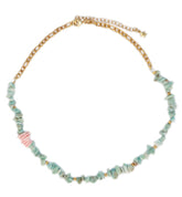 Necklace coral stone gold