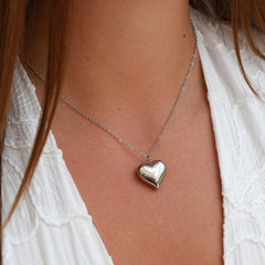 Zilveren ketting trend hart