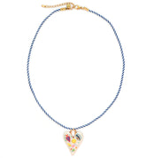 Collier coeur œil smiley