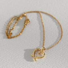 Gouden ketting heart strass