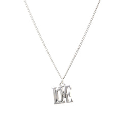 Collier argent lettre d'amour