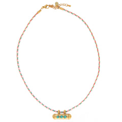 collier barre turquoise