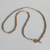 Long collier en jaspe facetté