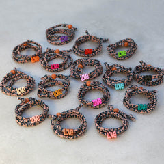 Armband Leopard love - kies je eigen kleur!
